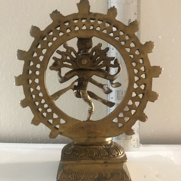 Dancing Shiva brass figure 8” with outstanding detail, VTG India 🇮🇳 - Picture 8 of 10